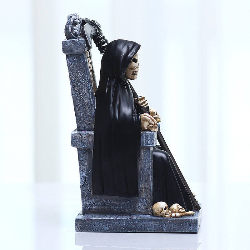 Resin Crafts Halloween Decoration Ornaments Western Traditional Throne