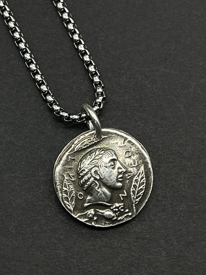 Non Fading Sterling Silver Coin Necklace