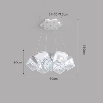 Lámpara de habitación modelo de dormitorio para el hogar candelabro de comedor de estrella nórdica