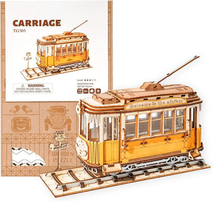 Robotime Rolife Vintage coche modelo 3D rompecabezas de madera juguetes para niños