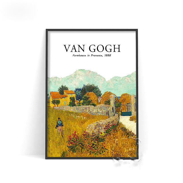 Van Gogh Exhibition Printing Poster Retro Art Wall Decoration