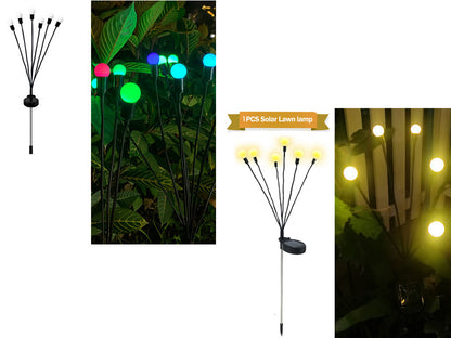 Simulation luciole lumière solaire décoration de jardin extérieur pelouse paysage lampe décor de noël lumières LED solaires lumières de jardin en plein air