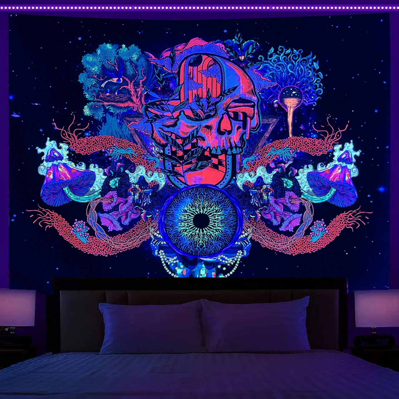 UV Light Emitting Neon Hanging Cloth