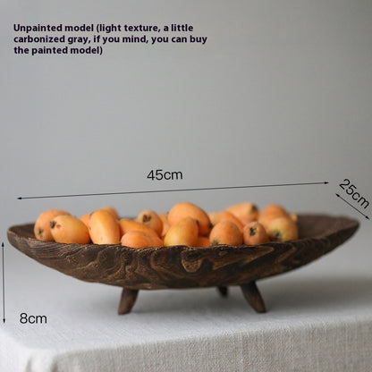 Solid Wood Fruit Decorative Large Wooden Tray Decorative Tray