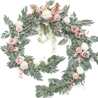 Simulation Eucalyptus Willow Leaf Wedding Festival Party Ornamental Garland