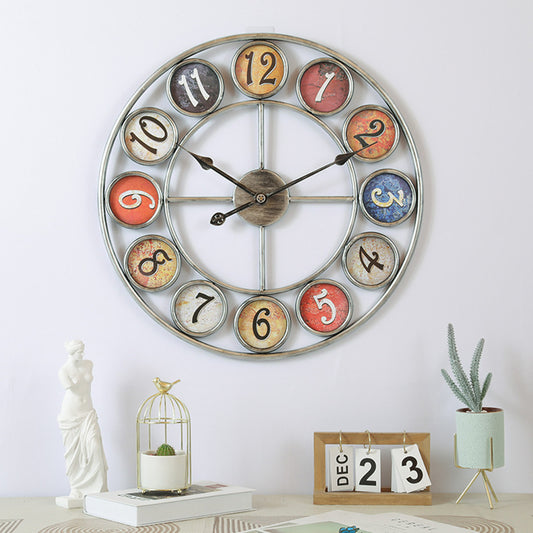 Vintage Digital Clocks And Watches, Iron Art Circular Creativity