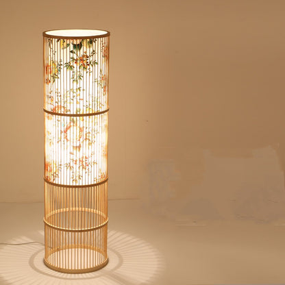 Tea Room Bamboo Woven Table Lamp Study Night Light Adjustable Light Warm Zen Bedside Lamp