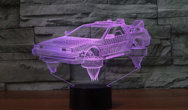 Small Night Light Children Bedroom Decoration Children Study Room 3d Lights Sci-fi Car