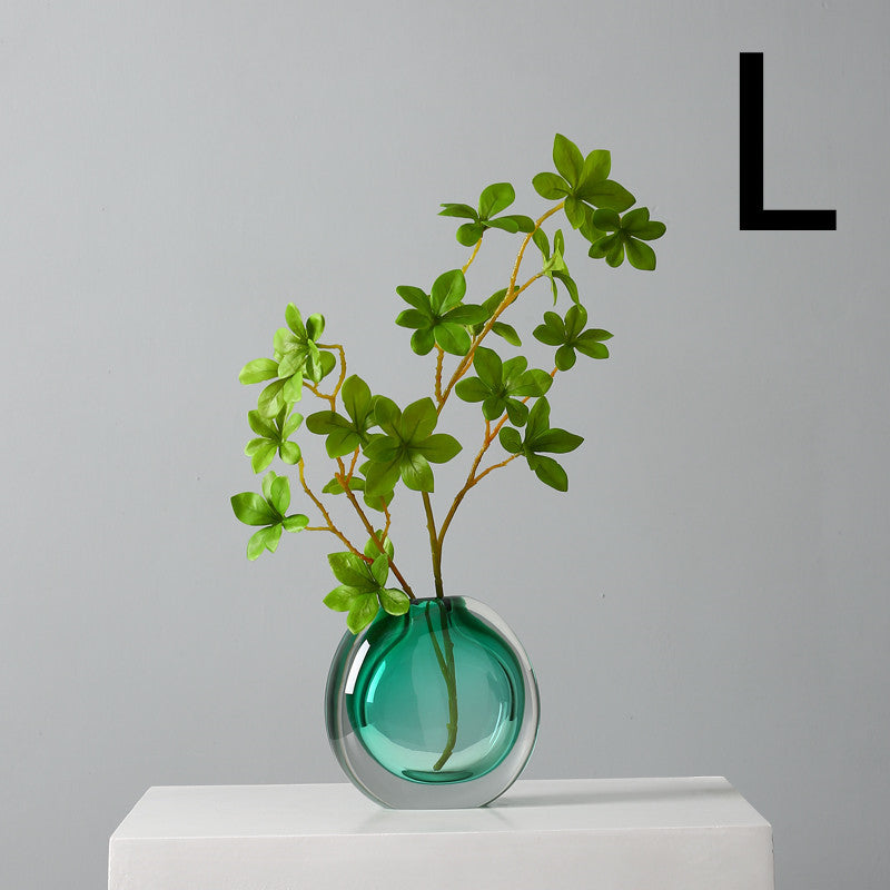 Simple Modern Glass Vase Light Luxury Model Room Soft Decoration Living Room Decoration