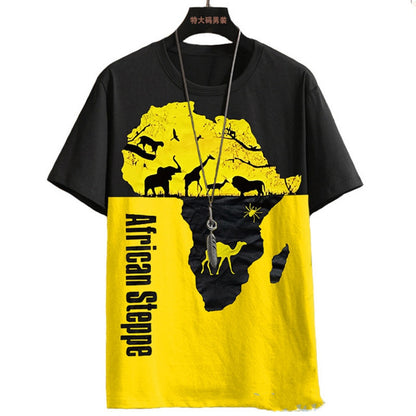 Camiseta de manga corta de hip-hop para hombre, ropa holgada de verano de talla grande