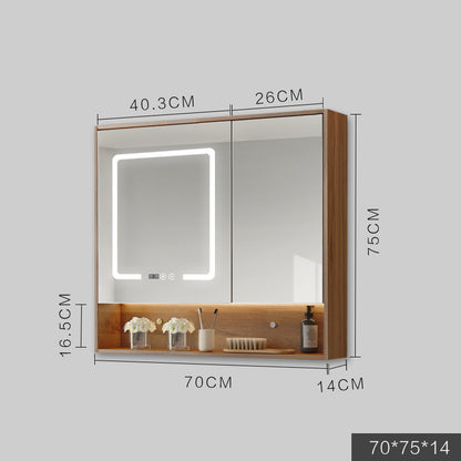 Smart Cabinet With Led Lights Anti-fog Hanging Wall Type Toilet Dressing Bathroom Combination Mirror