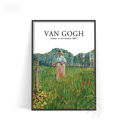 Van Gogh Exhibition Printing Poster Retro Art Wall Decoration