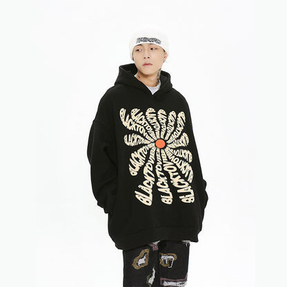 Men's New Plush Foam Printed Hoodie