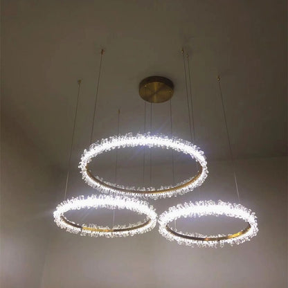 Lustre en cristal de salon Style moderne plaqué or créatif