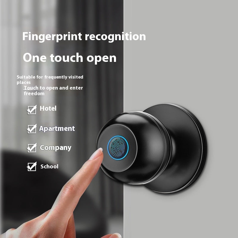 Smart Round Door Lock Ball Lock Household Smart Lock One Hold Open Fingerprint Lock