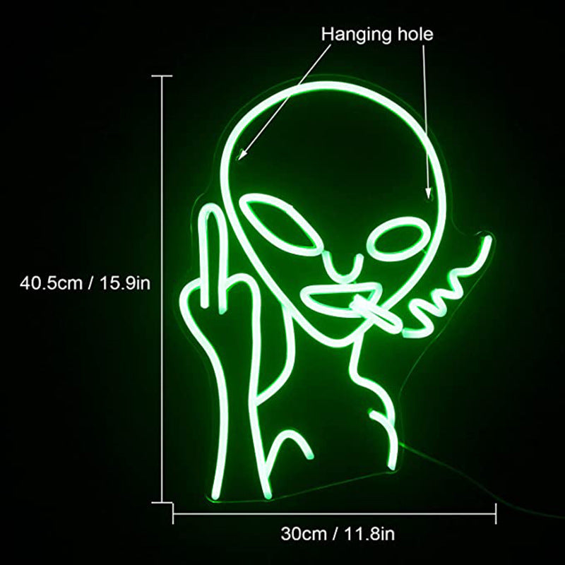 DIY Decorative Lamp Room Bedroom Alien Led Acrylic Neon Lamp