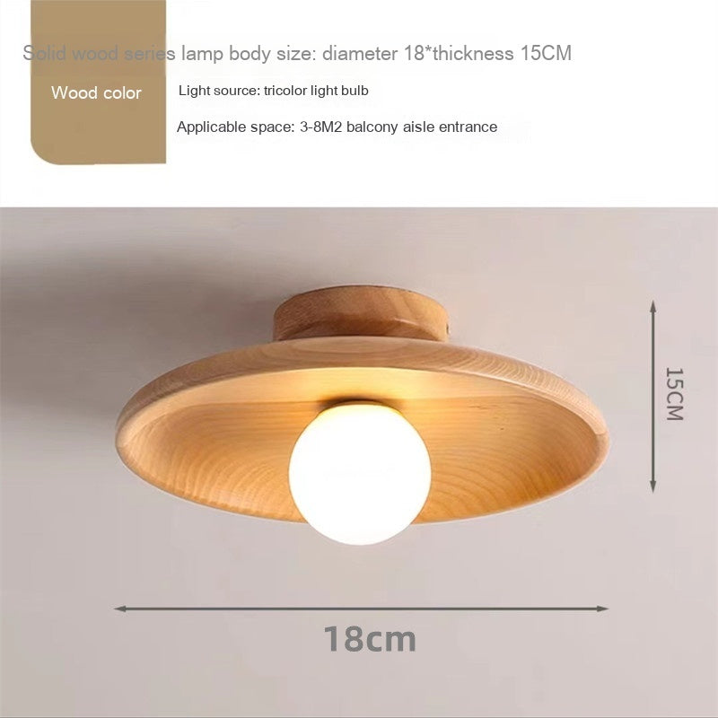 Japanese-style Solid Wood Aisle Light Ceiling Lamp Modern Minimalist