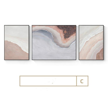 Pintura decorativa para sala de estar, arte abstracto, tríptico de olas oceánicas, pared de fondo de sofá