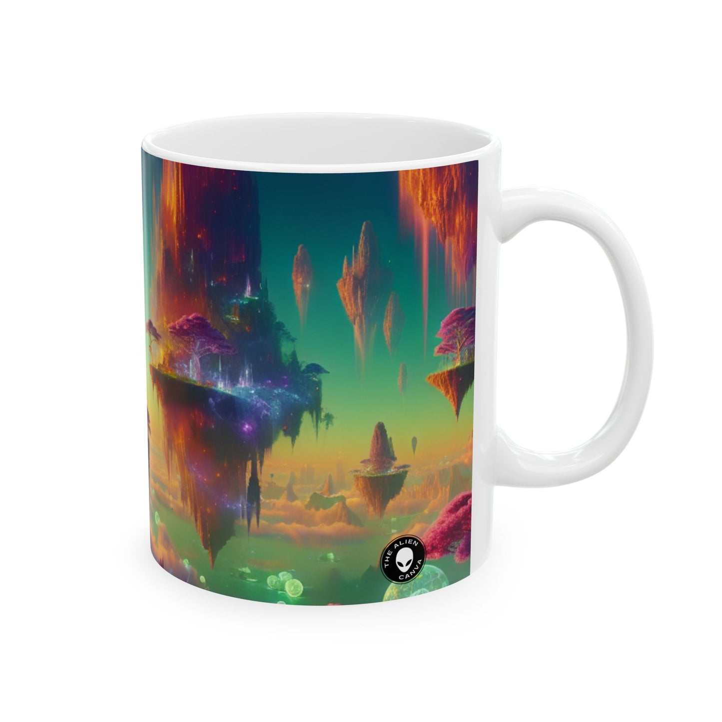 "Dragon's Flight in the Fantastical Realm" - The Alien Ceramic Mug 11oz