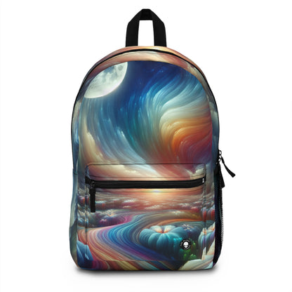 "Rainbow Sky, Moonlit Flowers" - The Alien Backpack