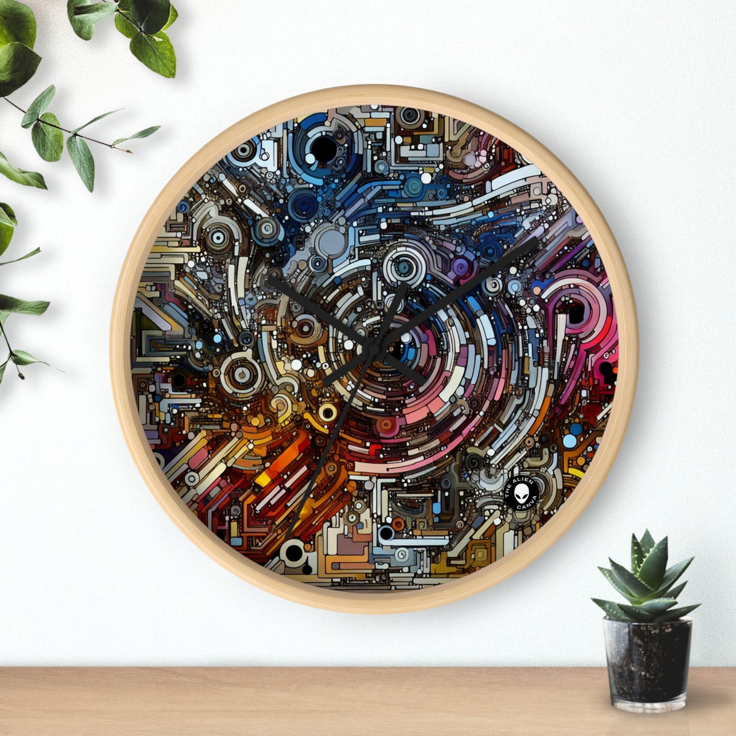 "Deconstructing Power: A Post-structuralist Exploration of Language" - The Alien Wall Clock Post-structuralist Art