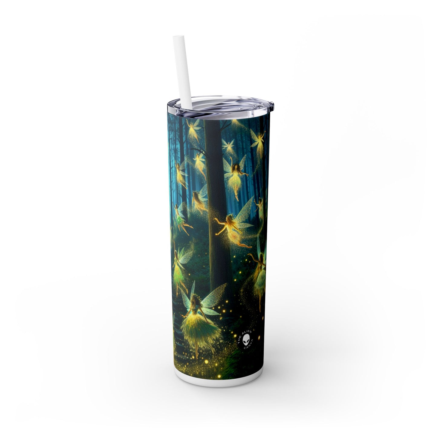 Enchanted Night: Firefly Dance - The Alien Maars® Skinny Tumbler with Straw 20oz