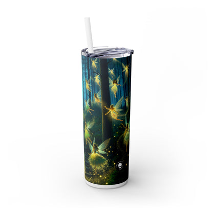 Nuit enchantée : Danse des lucioles - Le verre fin Alien Maars® avec paille 20 oz