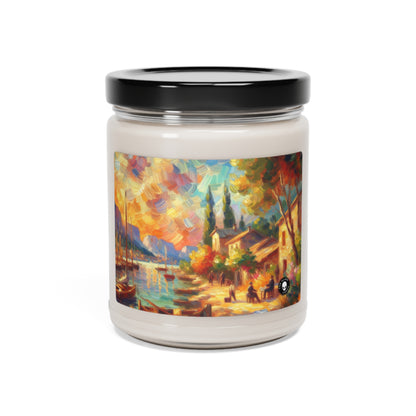 Golden Dusk: A Serene Impressionist Stroll by the Water - The Alien Scented Soy Candle 9oz Impressionism