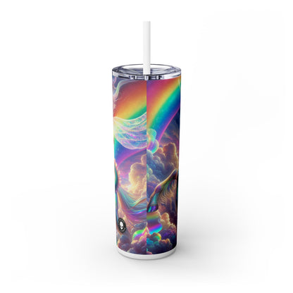 "Mermaid and Unicorn Adventure" - The Alien Maars® Skinny Tumbler with Straw 20oz