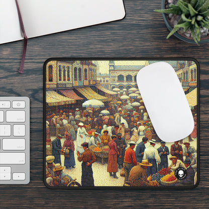 "Dots of Paradise: Capturing a Sunny Beachscape with Pointillism" - The Alien Gaming Mouse Pad Pointillism