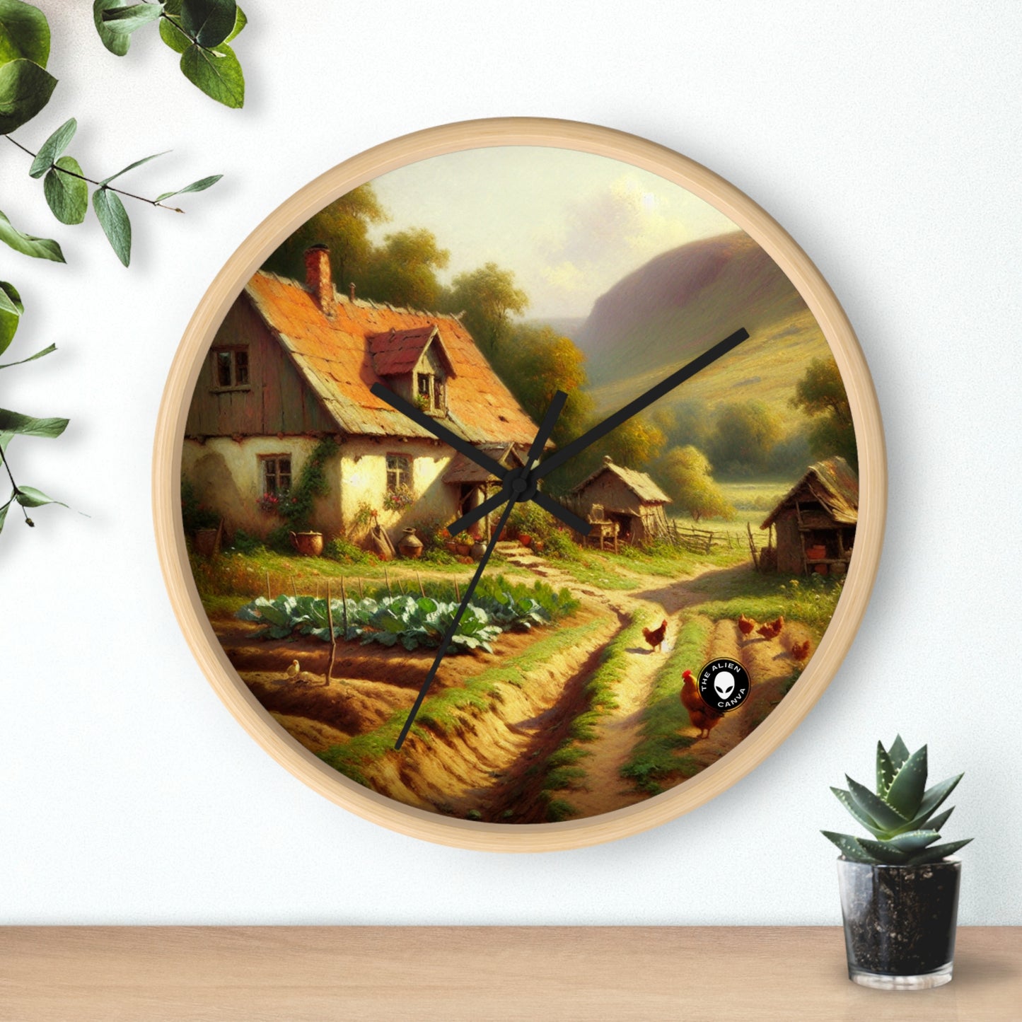 "Bustling Market: A Colorful Post-Impressionist Scene" - The Alien Wall Clock Post-Impressionism