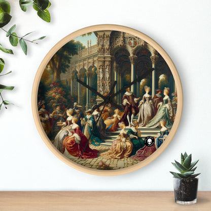 "Elegancia real: un retrato de jardín de inspiración gótica" - The Alien Wall Clock International Gothic