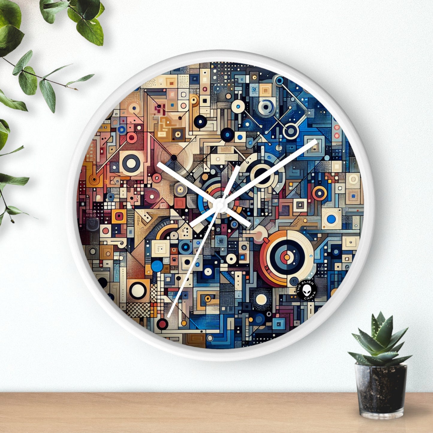 "Coeurs connectés : l'amour à l'ère numérique" - L'art conceptuel de l'horloge murale Alien