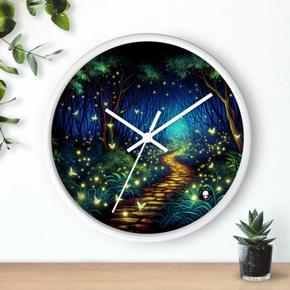 "Bosque Encantado: Resplandor Nocturno" - El Reloj de Pared Extraterrestre