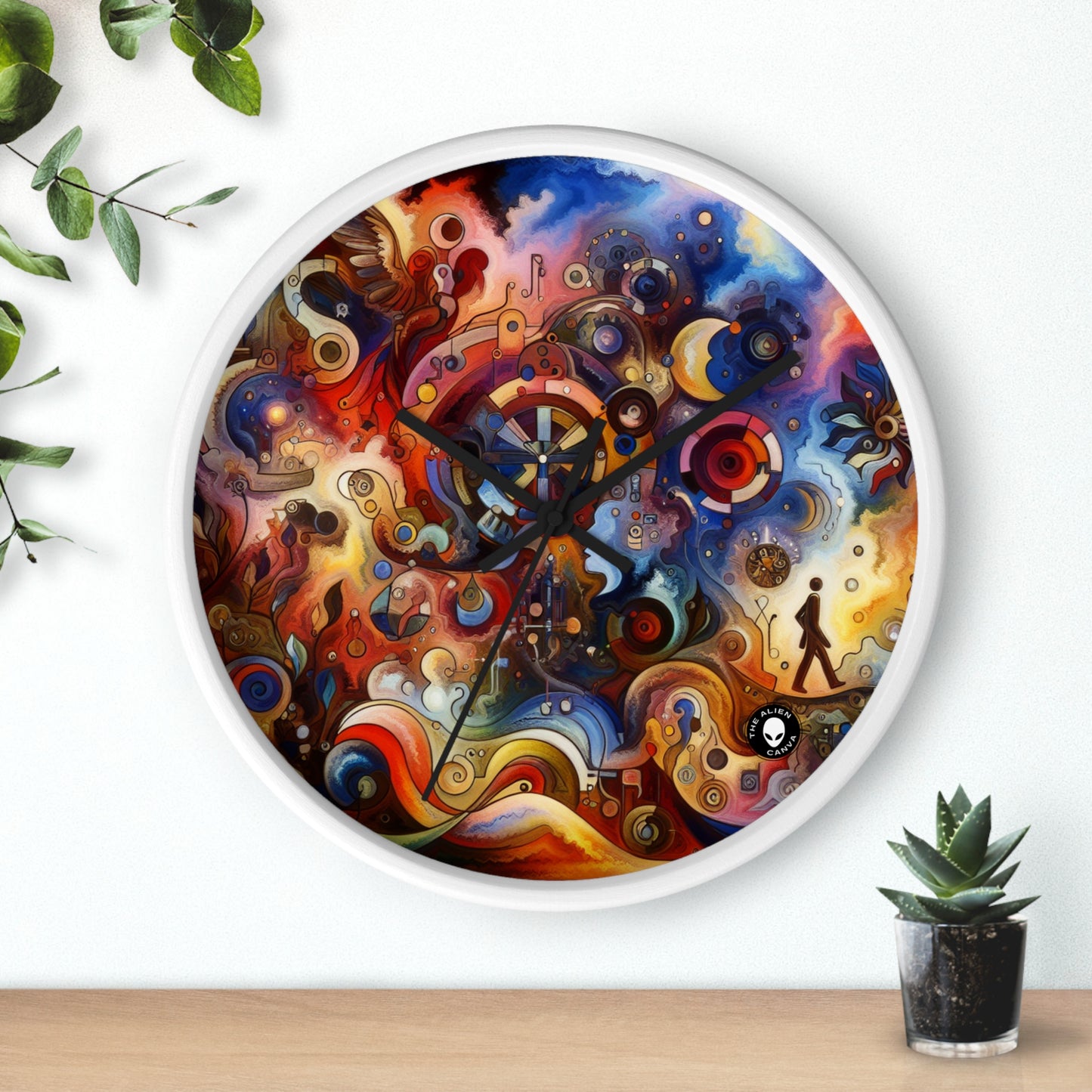 "Eternal Bloom and Fleeting Time" - The Alien Wall Clock Symbolism