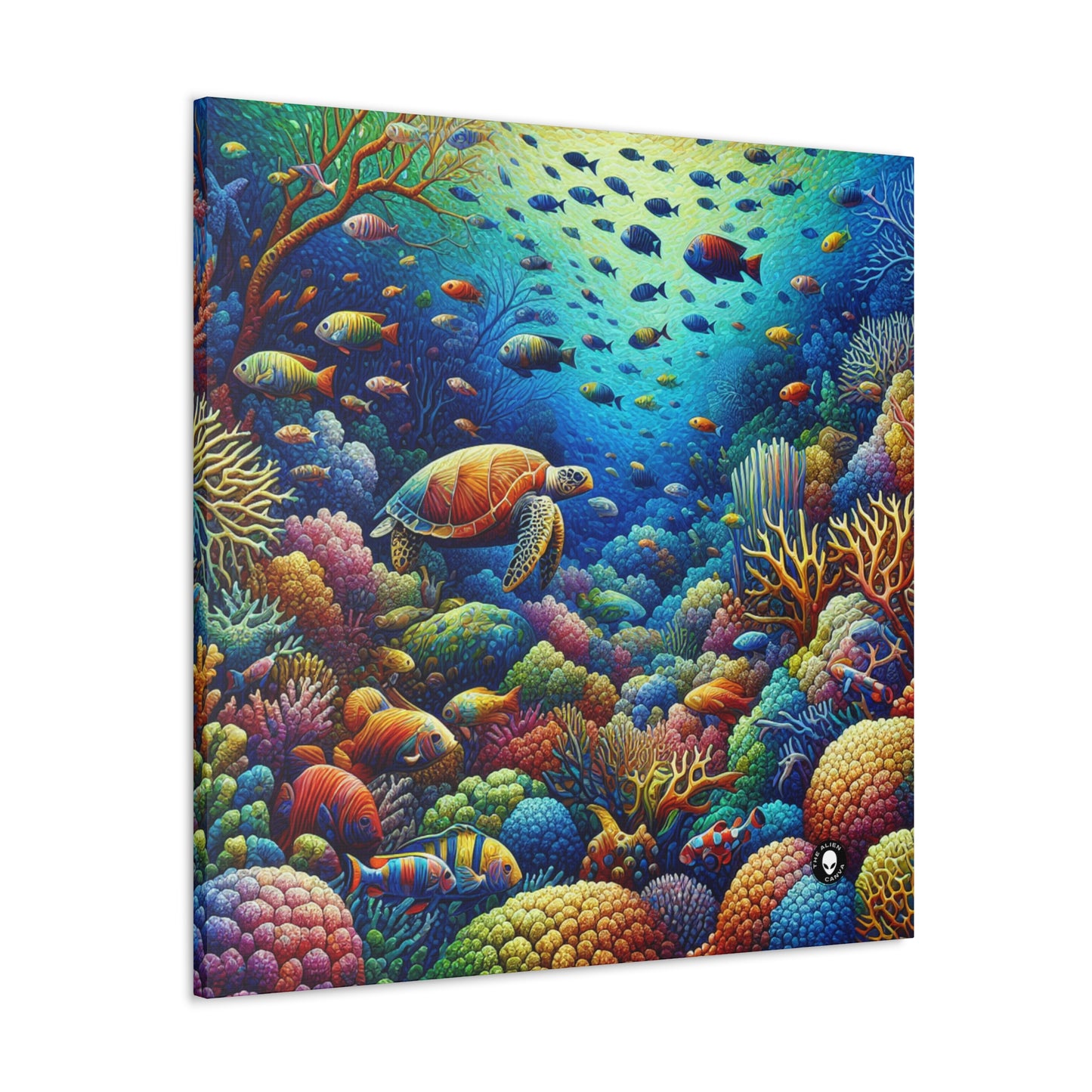 "Marine Paradise: Colorful Coral Reef Wildlife" - The Alien Canva