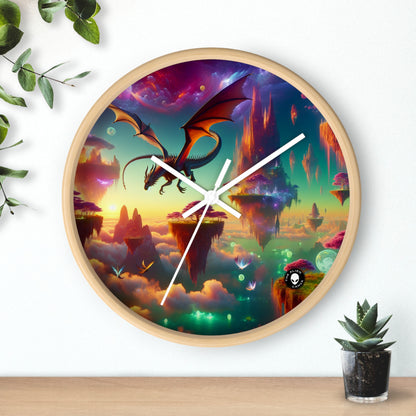 "Dragon's Flight in the Fantastical Realm" - The Alien Wall Clock