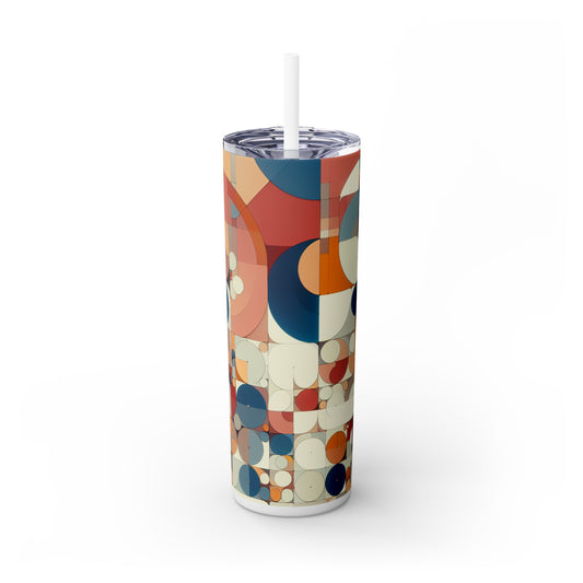 "Harmony in Repetition: A Post-Minimalist Exploration" - The Alien Maars® Skinny Tumbler with Straw 20oz Post-minimalism