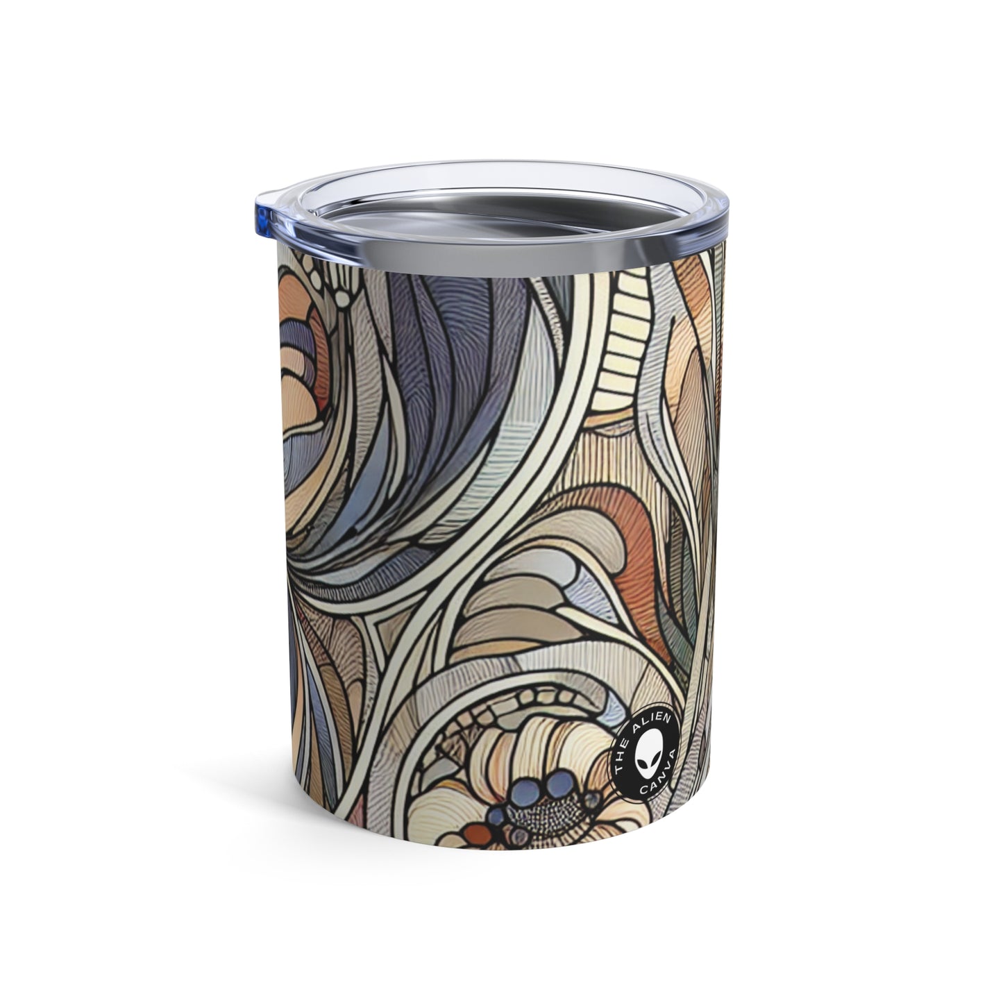 "Nature's Muse: Art Nouveau Woman" - The Alien Tumbler 10oz Art Nouveau