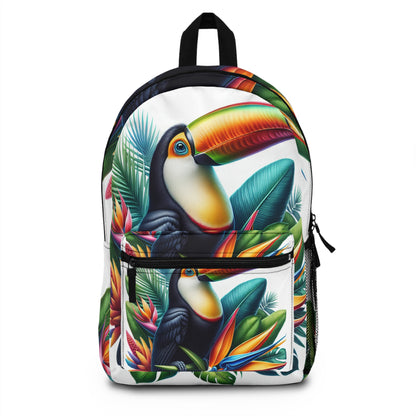 "Toucan on a Tropical Bloom" - The Alien Backpack Hyperrealism Style
