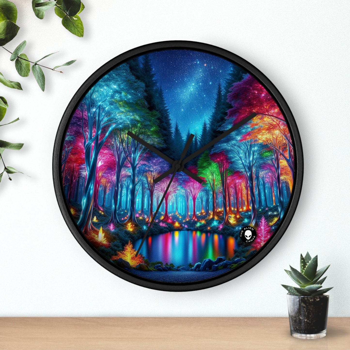 « Crystal Glow : La forêt enchantée » – L'horloge murale extraterrestre