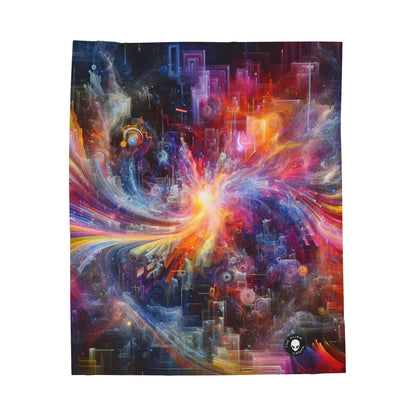 "Chromatic Sundown: Time-Lapse Sky Art" - The Alien Velveteen Plush Blanket Video Art