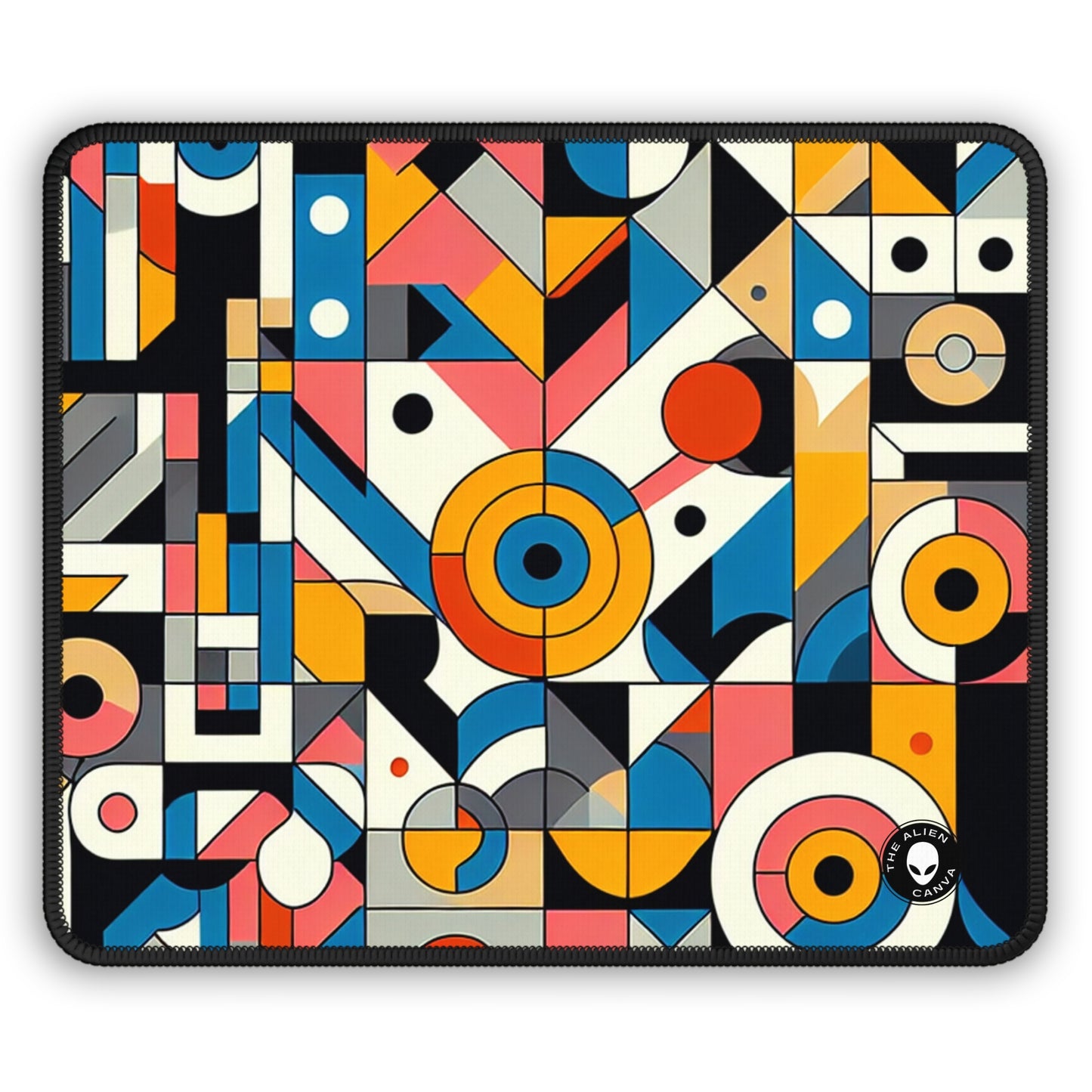 "Cityscape Ignited" - The Alien Gaming Mouse Pad Geometric Abstraction