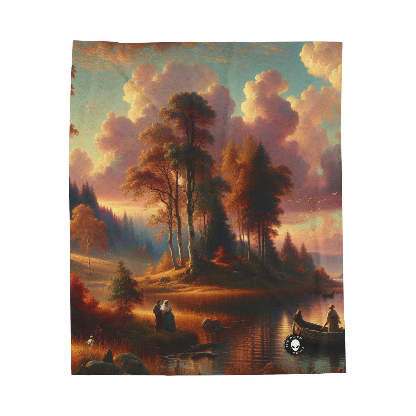 "Whispers of Love in the Enchanted Forest" - The Alien Velveteen Plush Blanket Romanticism