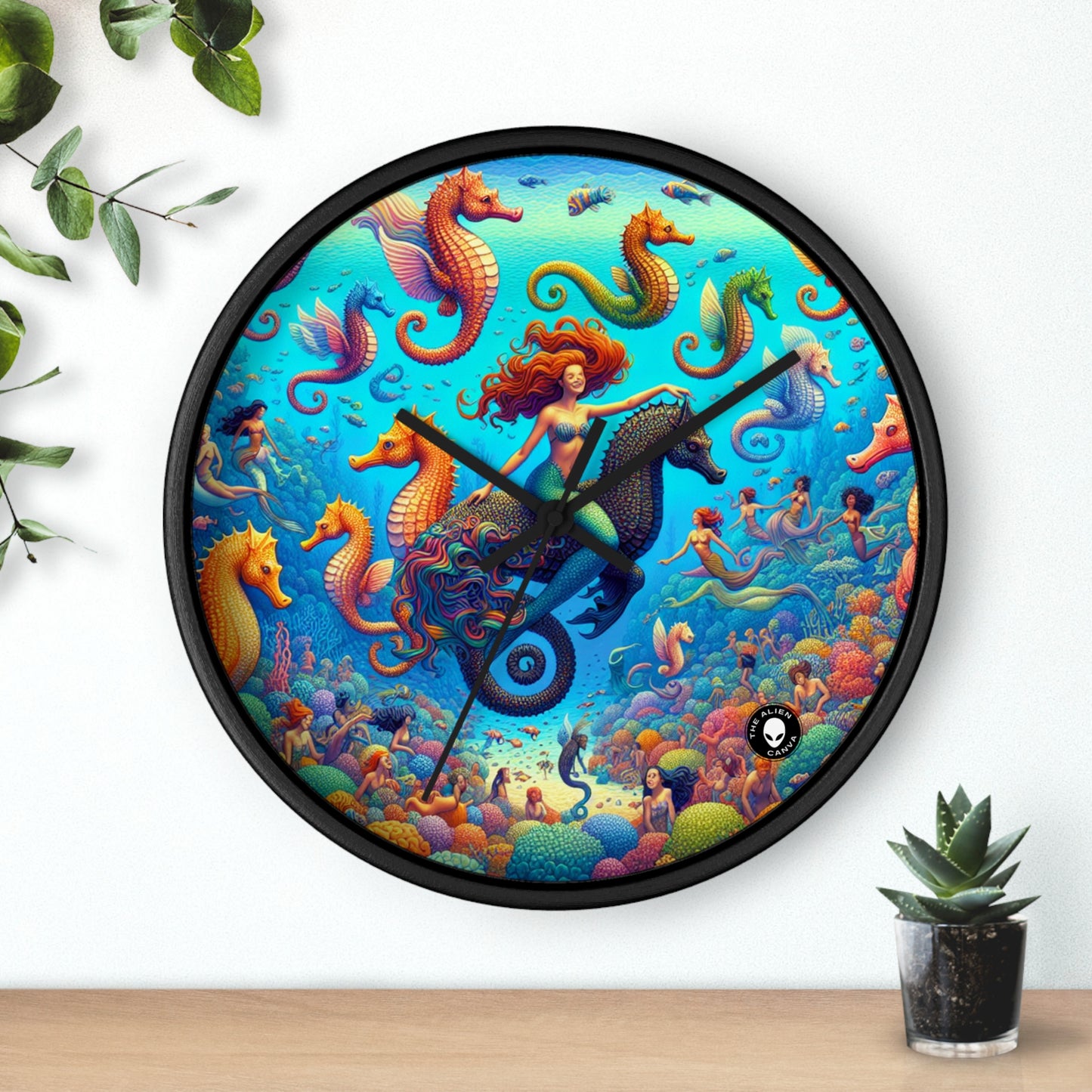 "Seahorse Serenade: A Magical Underwater Journey" - The Alien Wall Clock