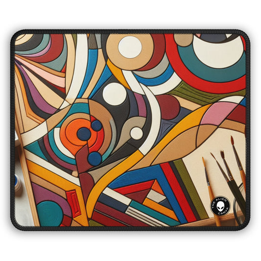 "Nightlife Chaos: A Dynamic Abstract Tribute to the City's Vibrant Energy" - The Alien Gaming Mouse Pad Abstract Art