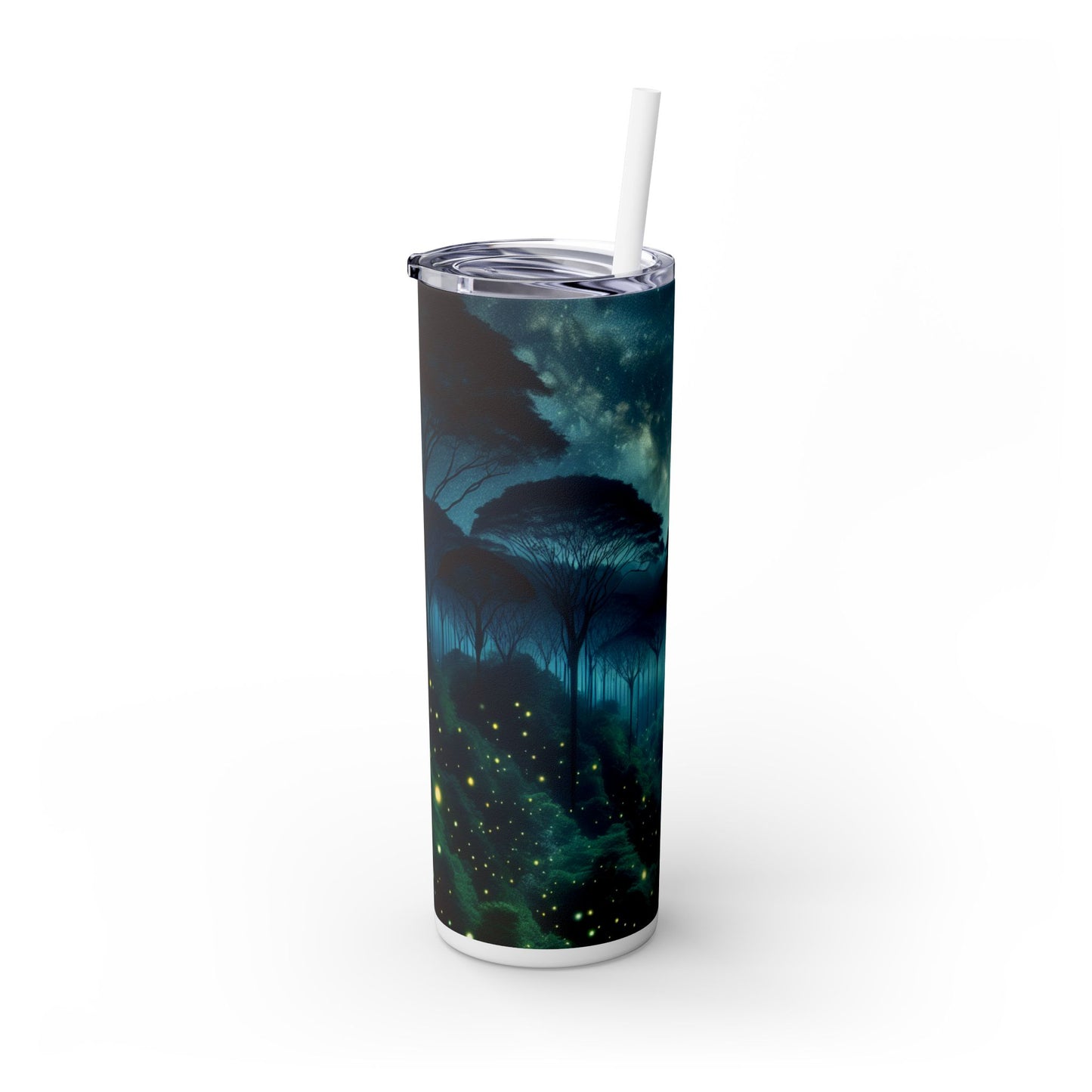 "Moonlit Enchantment" - The Alien Maars® Skinny Tumbler with Straw 20oz