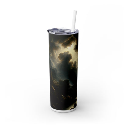 "Sombras solemnes: un retrato de tenebrismo" - El vaso delgado con pajita de Alien Maars® Tenebrismo de 20 oz