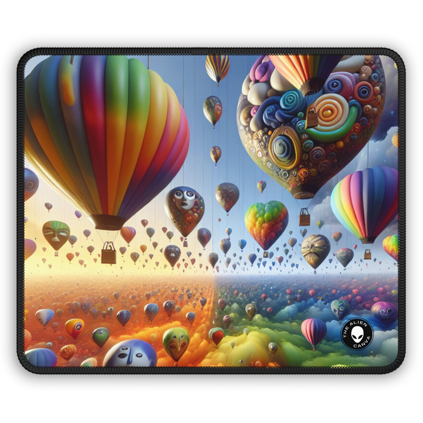 "Emotional Skyline: A Surreal Balloon Landscape" - The Alien Gaming Mouse Pad