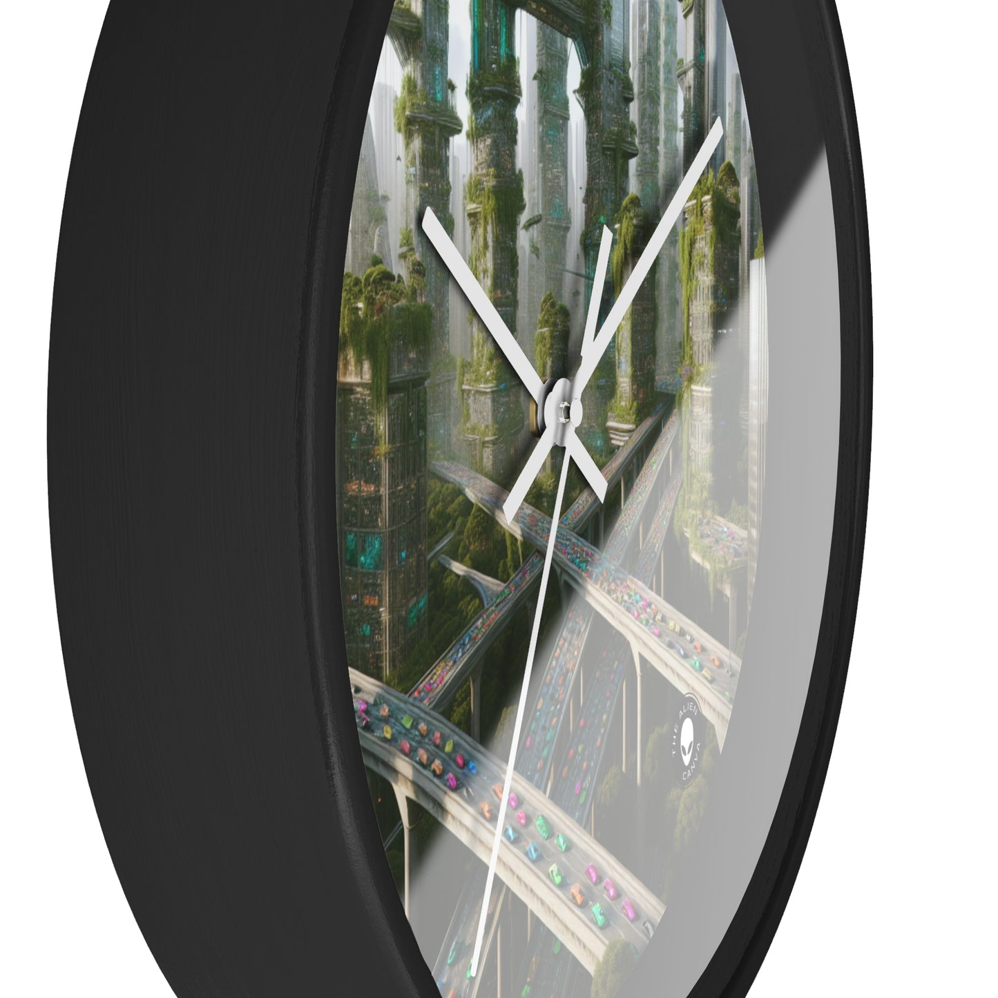 "Futuristic Utopia: Nature and Technology in Harmony" - The Alien Wall Clock